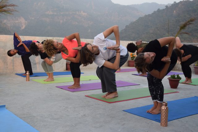 bending yoga namaskar